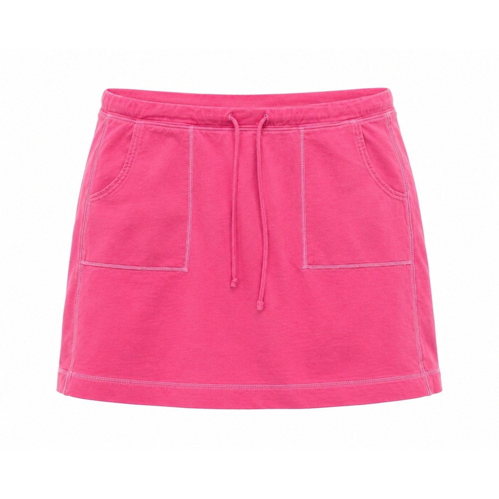 Gap Womens XL Pink Cotton‎ Stretch Drawstring Mini Skirt w Pockets French Terry